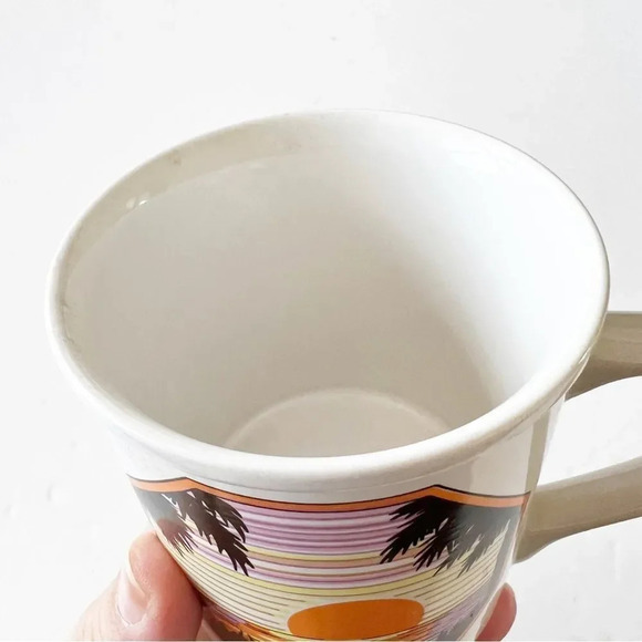 Vintage 80s Virginia Beach Sunset Sunrise Mug Coffee Tea Nostalgia Vacation Cup‎ - Picture 4 of 7